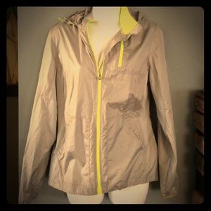 Lightweight Gray Rain Jacket w/ Hood