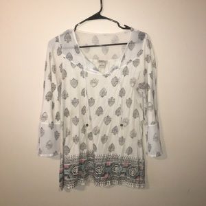 Lucky brand 3/4 length sleeve shirt