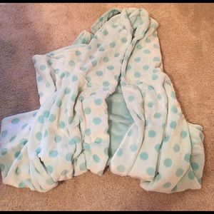 Never worn PINK blue polka dot robe