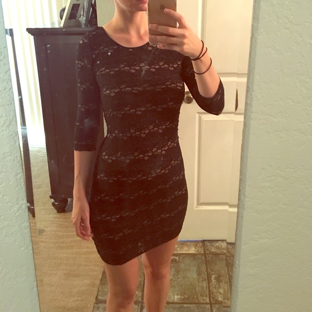 Lace black dress