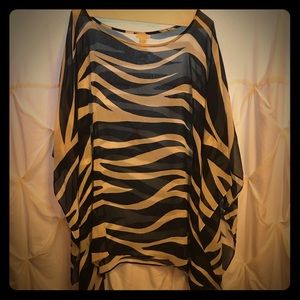Chicos Zebra Print Pool Cover-up or shawl.