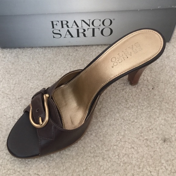 FRANCO SARTO Brown Leather Heels from NORDSTROM 😃 - Picture 3 of 4