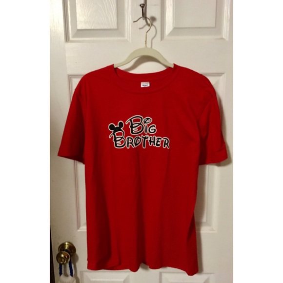Bright Red Mouse-Ears Big Brother Tee - Picture 2 of 5