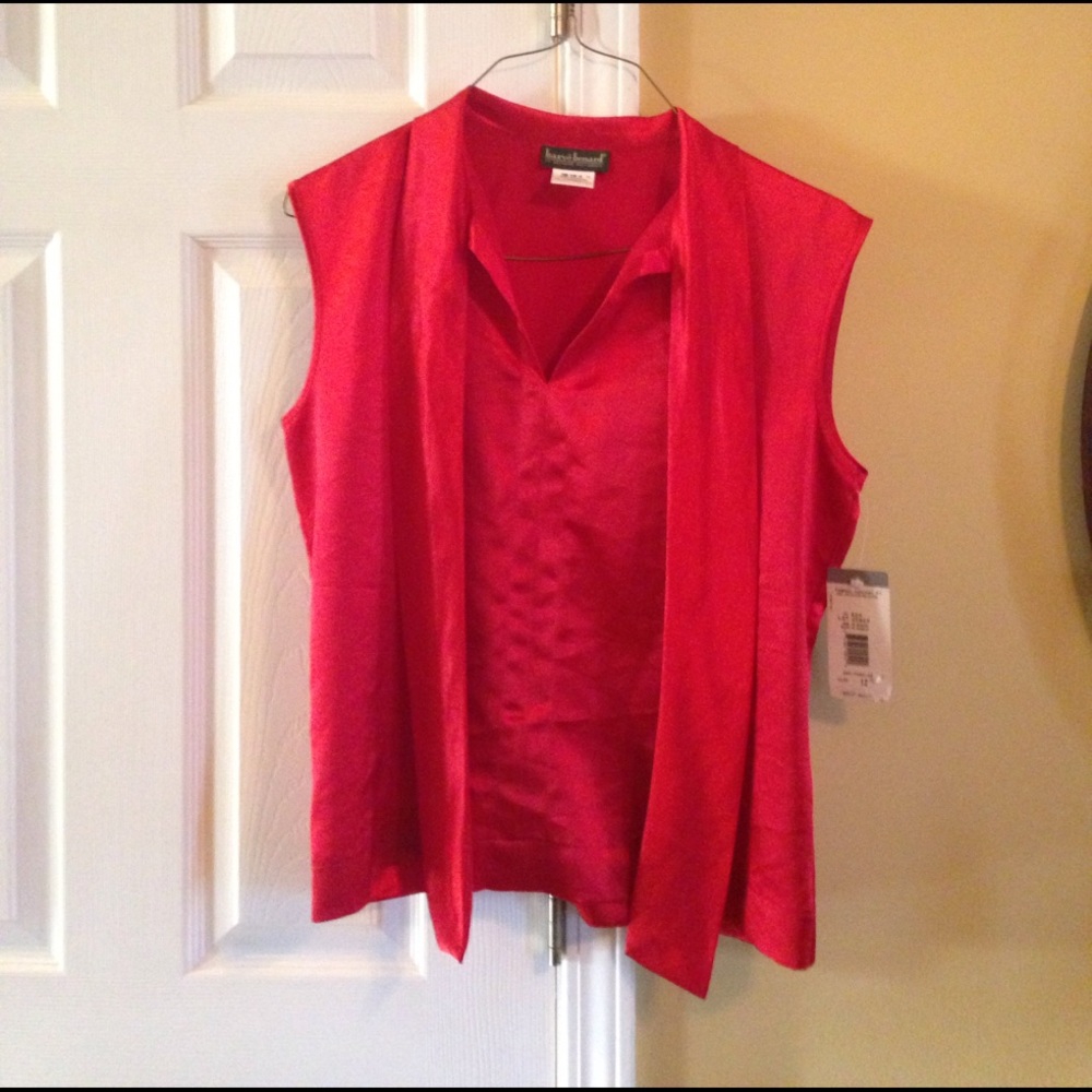 Fiery hot red blouse.