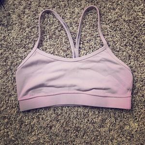 Baby pink and gray lululemon sports bra !