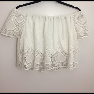 Off the shoulder crop top