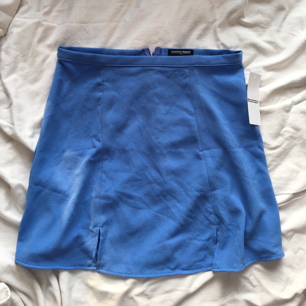 NWT American Apparel Blue Crepe Canyon Skirt