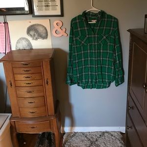 Plaid Button-Up Shirt