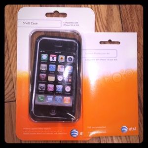 NIB iPhone 3GS cover and screen protectors.