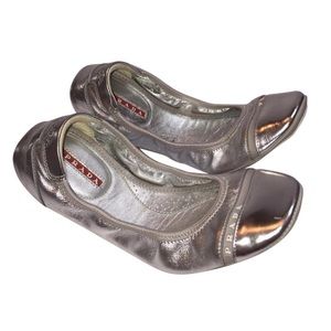 Prada Scrunch Ballet Flats