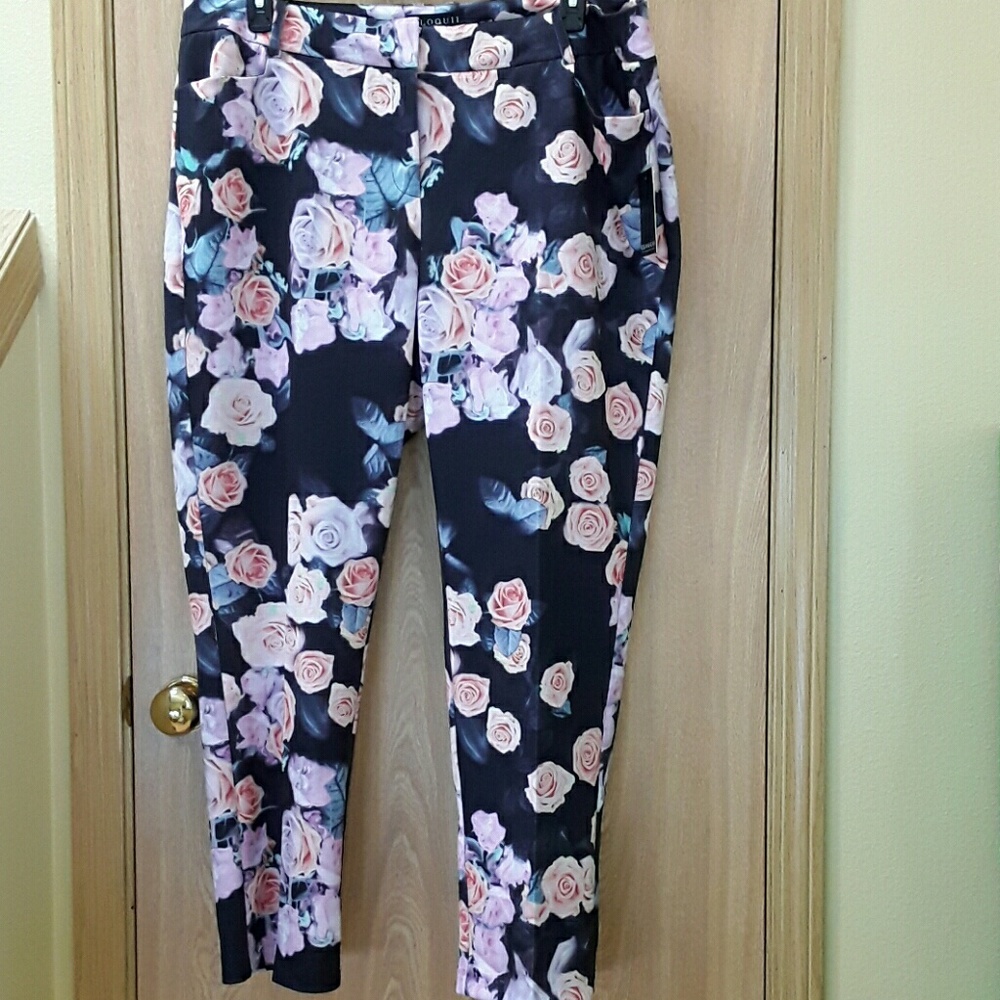 Eloquii Scuba Floral Print Pant
