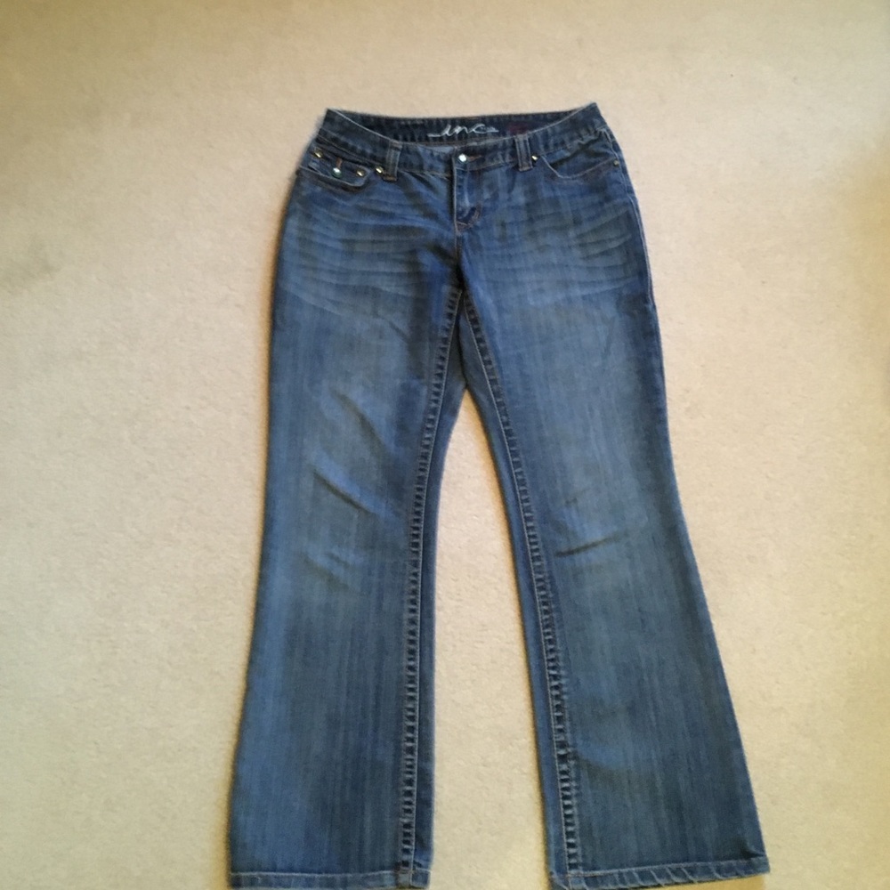 INC curvy fit boot cut jeans