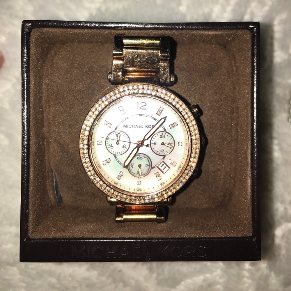 Rose gold Michael Kors watch