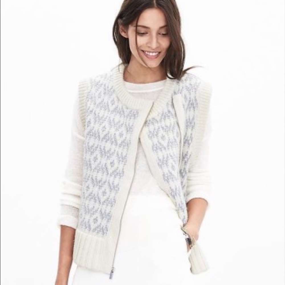 Banana Republic jacquard sweater vest