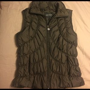 Nine West chocolate puffer vest