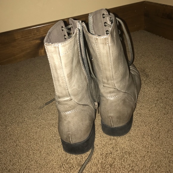 Gray Combat Boots! - Picture 2 of 4