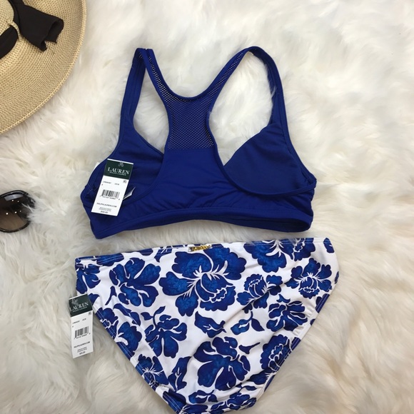 ‼️LAST ONE‼️ Ralph Lauren Blue flower bikini - Picture 2 of 8