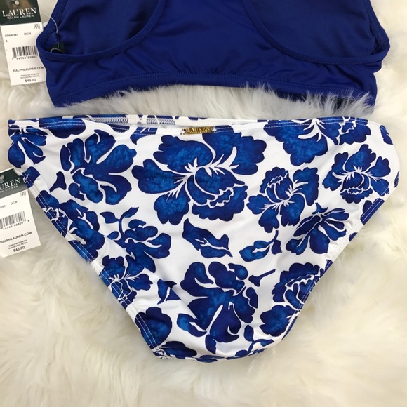 ‼️LAST ONE‼️ Ralph Lauren Blue flower bikini - Picture 4 of 8