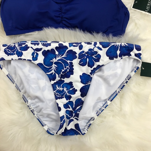 ‼️LAST ONE‼️ Ralph Lauren Blue flower bikini - Picture 3 of 8