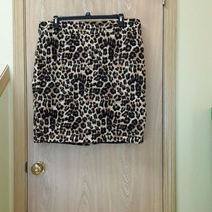 Leopard Print Pencil Skirt