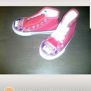 PHILADELPHIA PHILLIES CUSTOM KIDS SNEAKERS