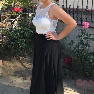 Black and white two piece prom dress NWT