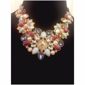 Floral Statement Necklace W/ Matching Bracelet