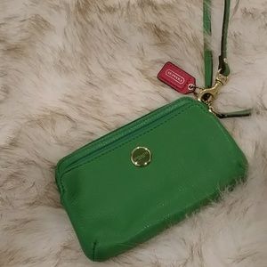 Coach leather wristlet