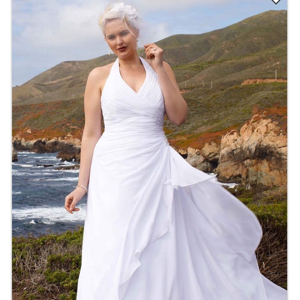 Davids Bridal Halter beaded gown