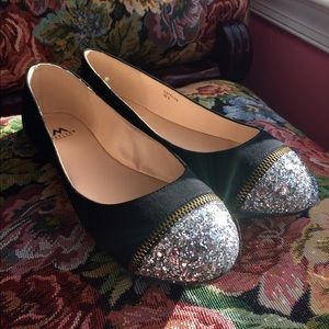(SOLD) Madison Sparkle Zipper Flats