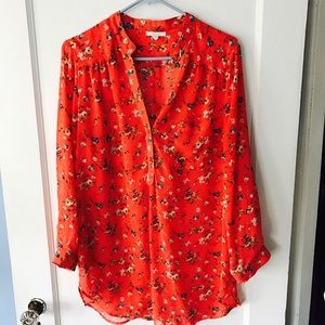 Pleione Orange Floral Tunic