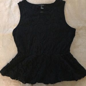 Black Peplum Top