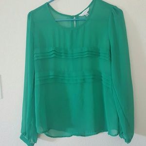 Long sleeve sheer top