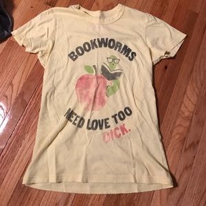 Bookworm shirt. Indie brand