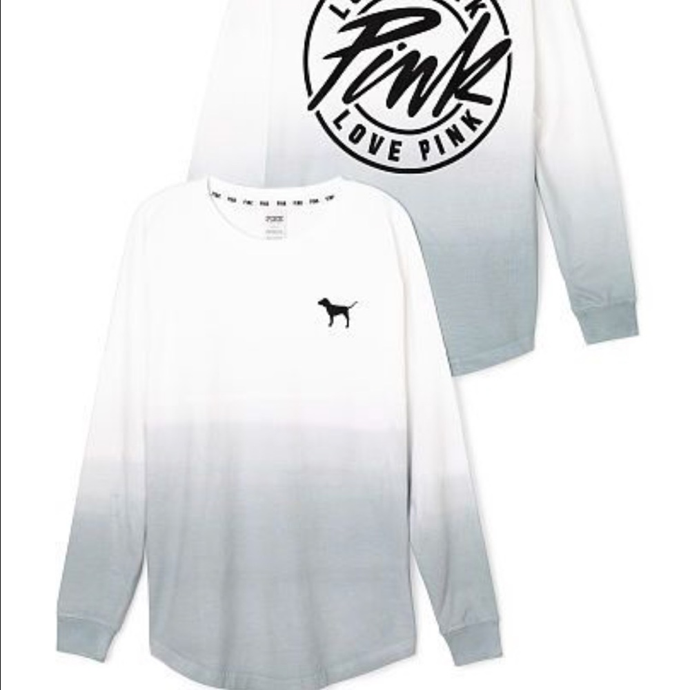 Victoria's Secret grey ombré long sleeve shirt