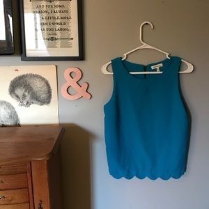 Tank Top with Scallop Hem
