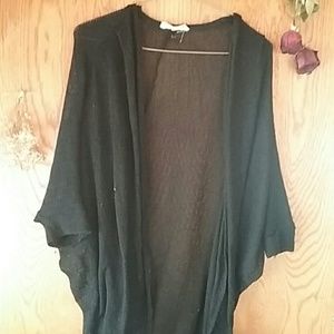 light winged black cardigan