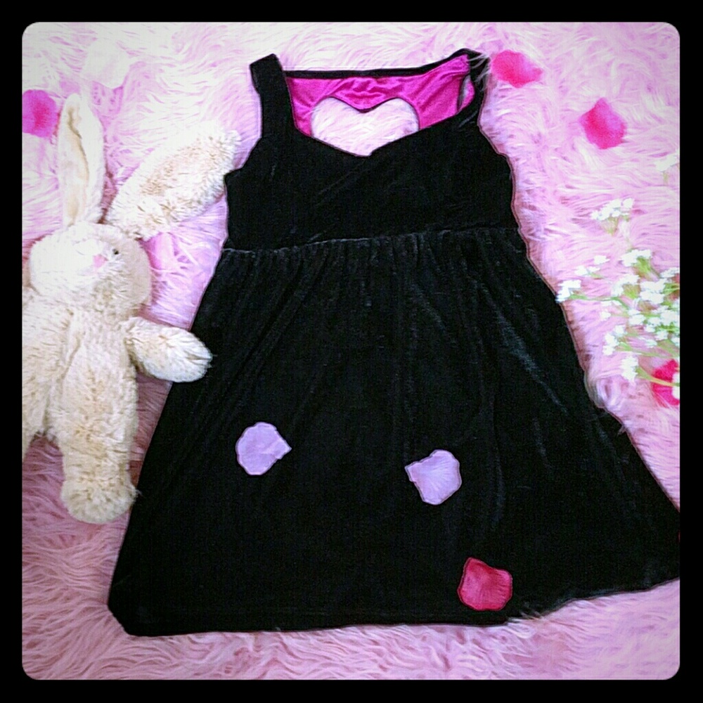 Cute as can be Black Velvet Disney Dress!