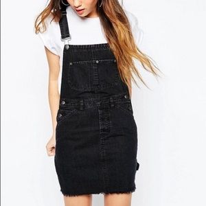 ASOS Denim Overall Dress w/ Raw Hem