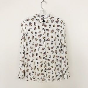 Zara shirt with owl print