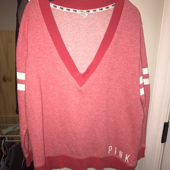VS PINK Deep V Pullover - Picture 1 of 3