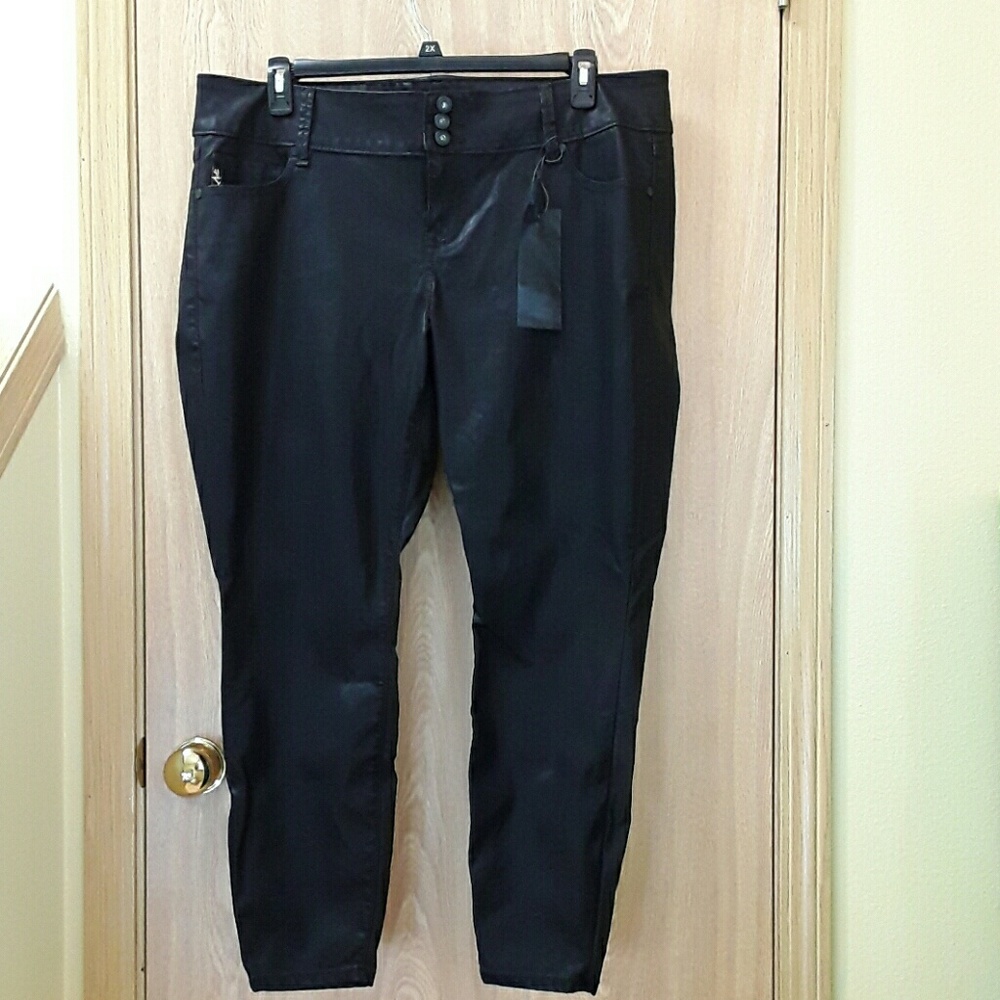 Torrid Black Leather look Pants