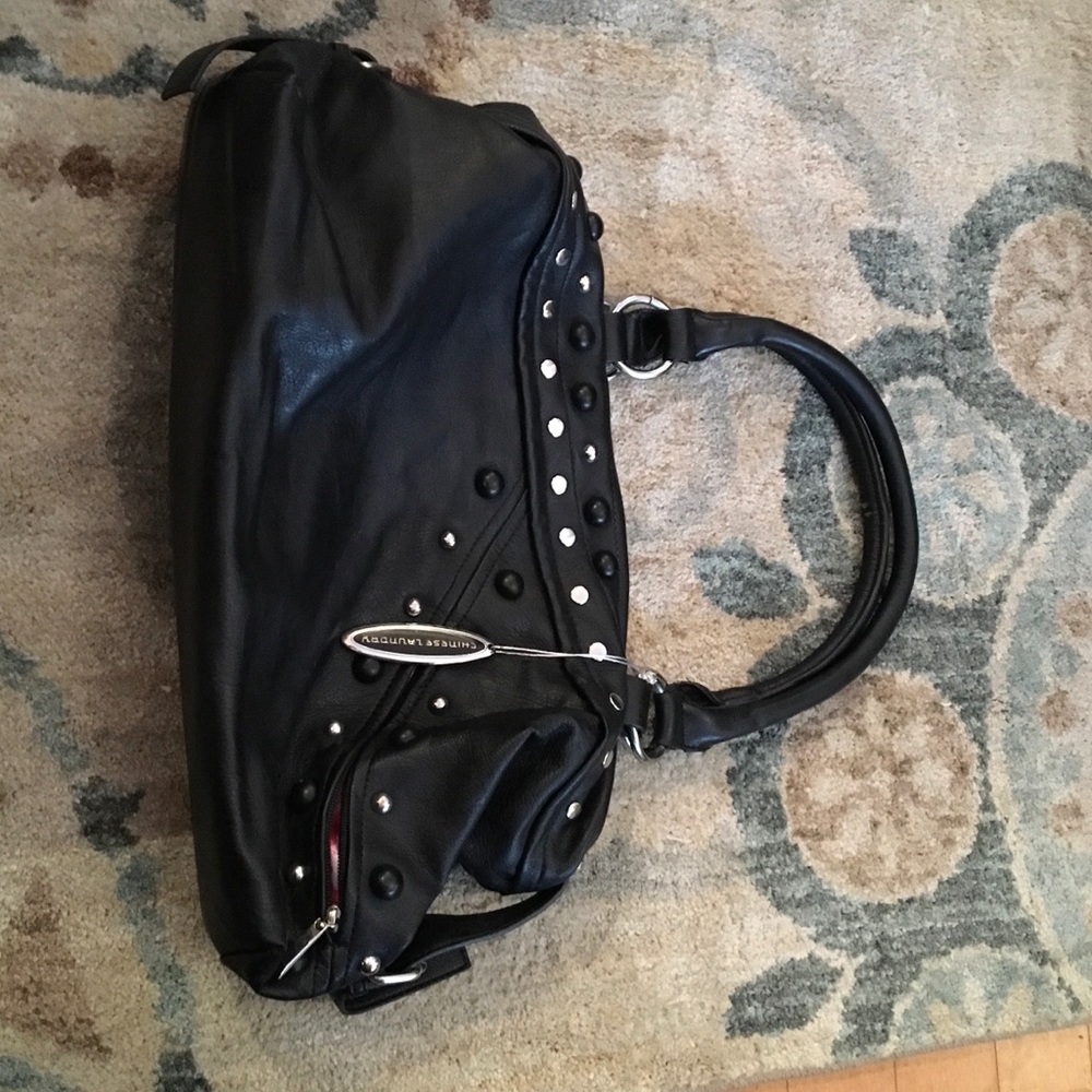 Black leather purse