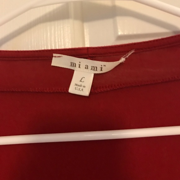 Red Long Sleeve Top | Size L - Picture 3 of 3