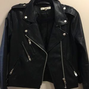 Black leather jacket