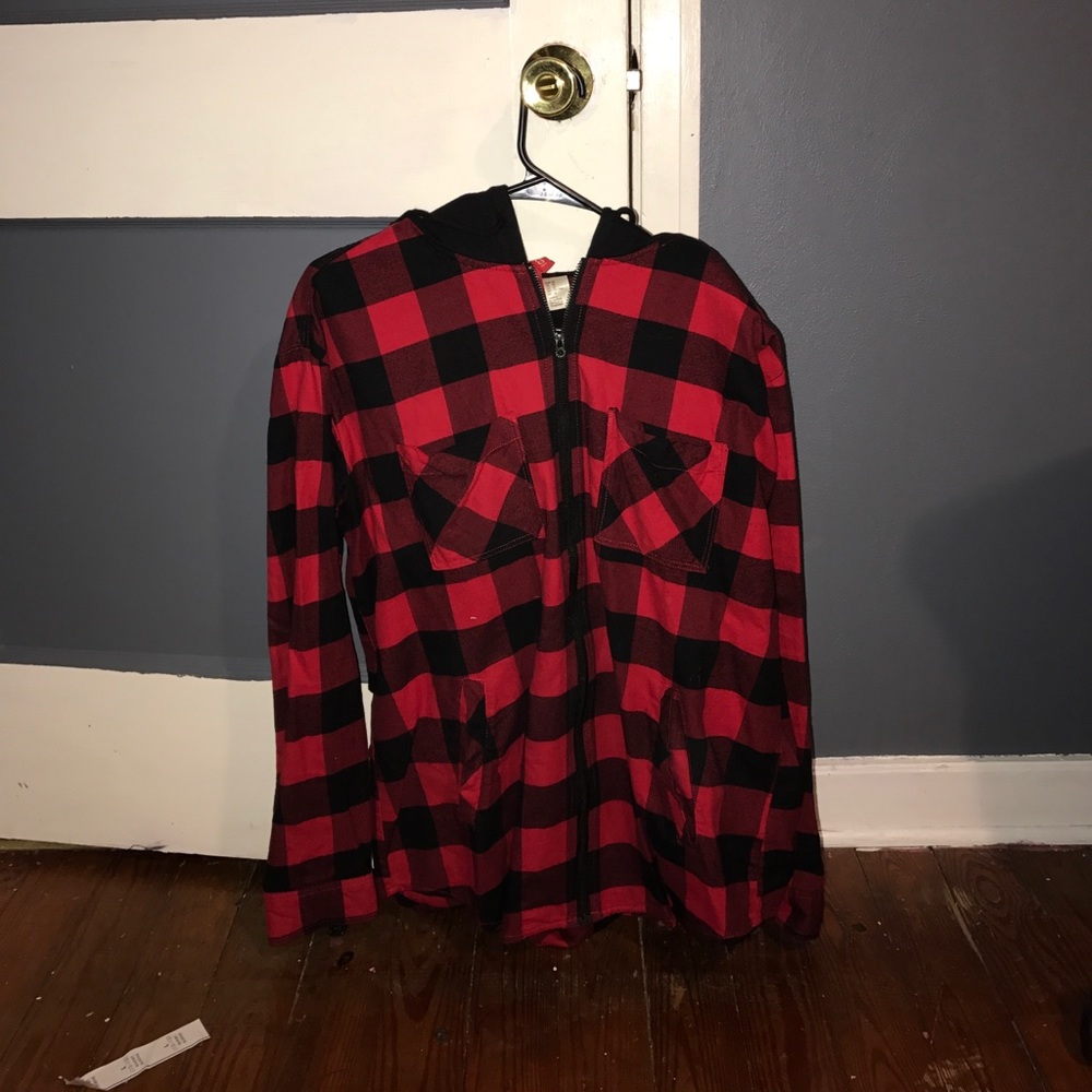 Red flannel sweatshirt - H&M