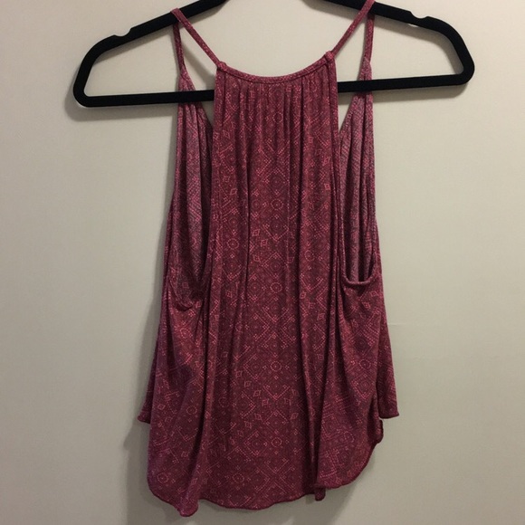 Maroon printed Hollister tank - Picture 2 of 2