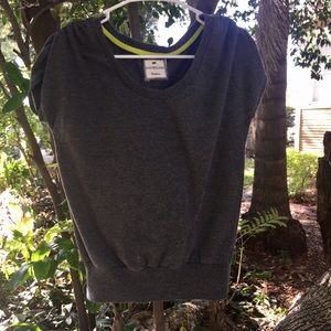 Charcoal Grey Zipper Sleeve Shirt