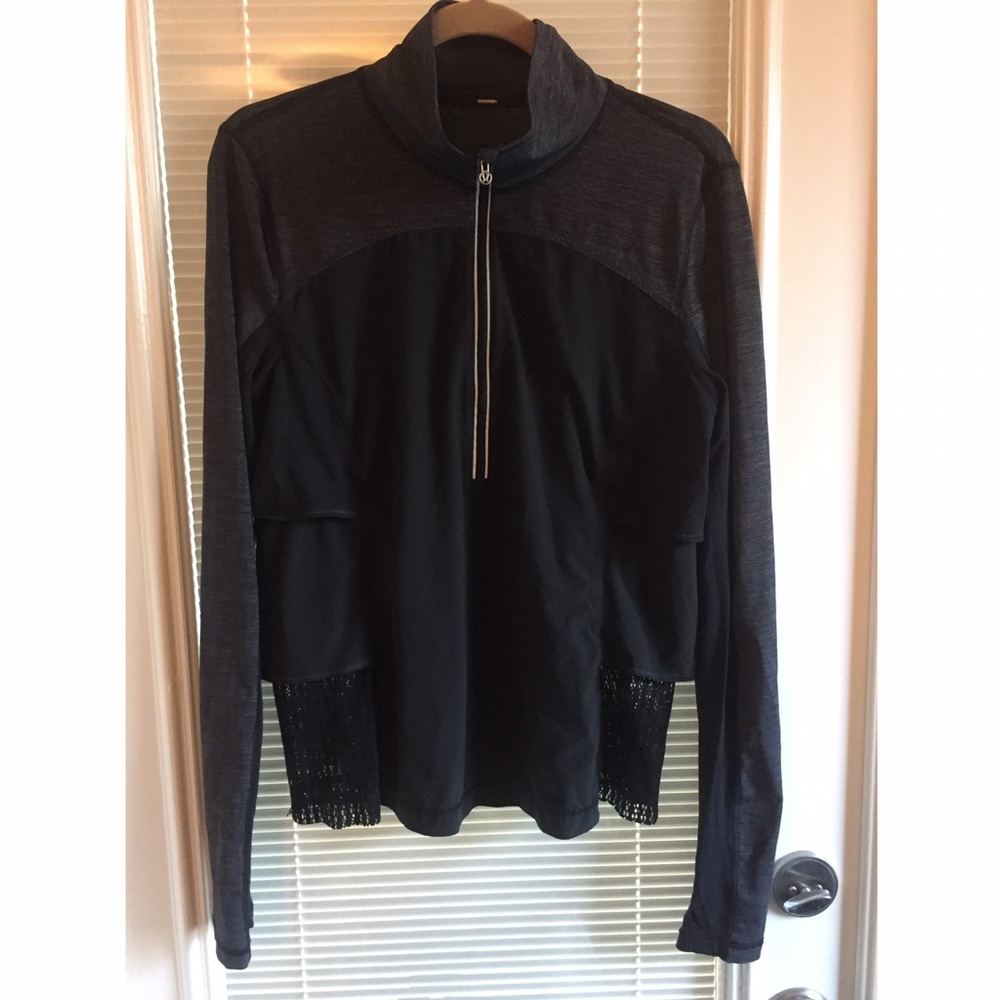 Lululemon Charcoal grey & black pullover jacket