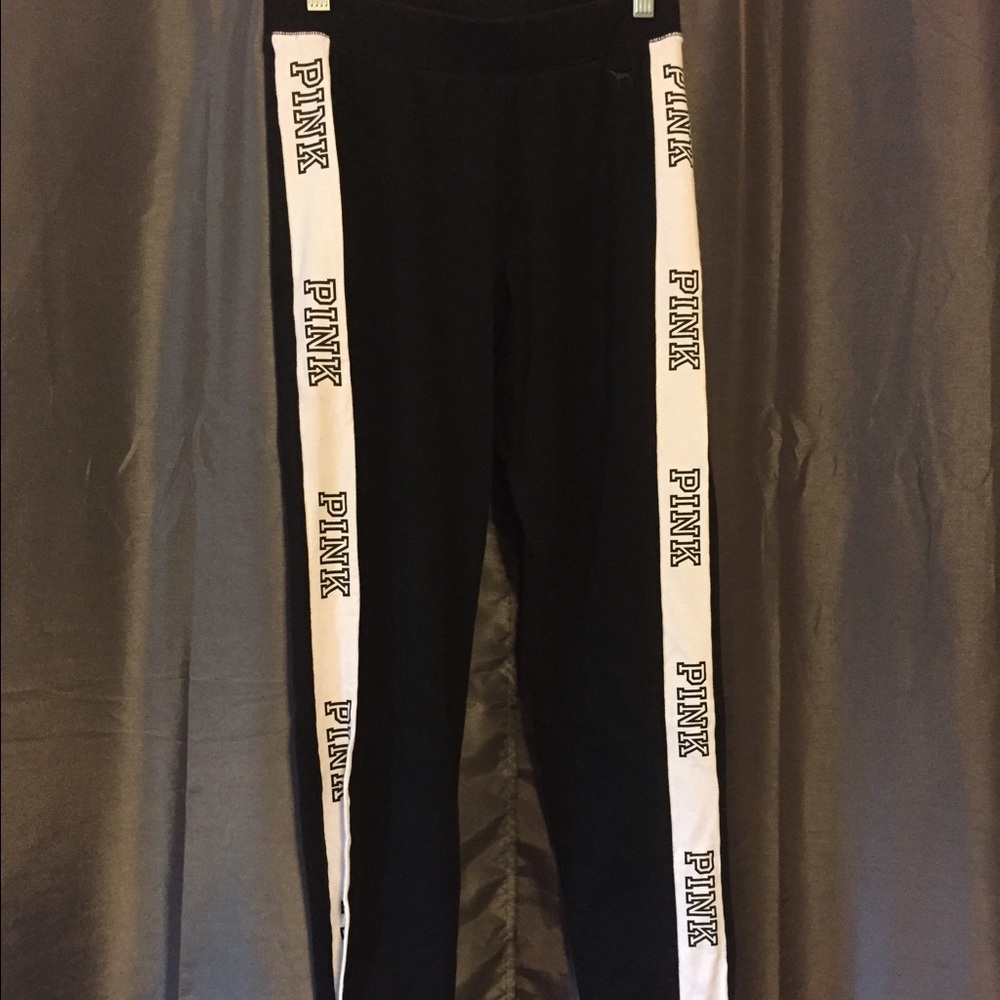 Black PINK Victoria's Secret Logo Leggings